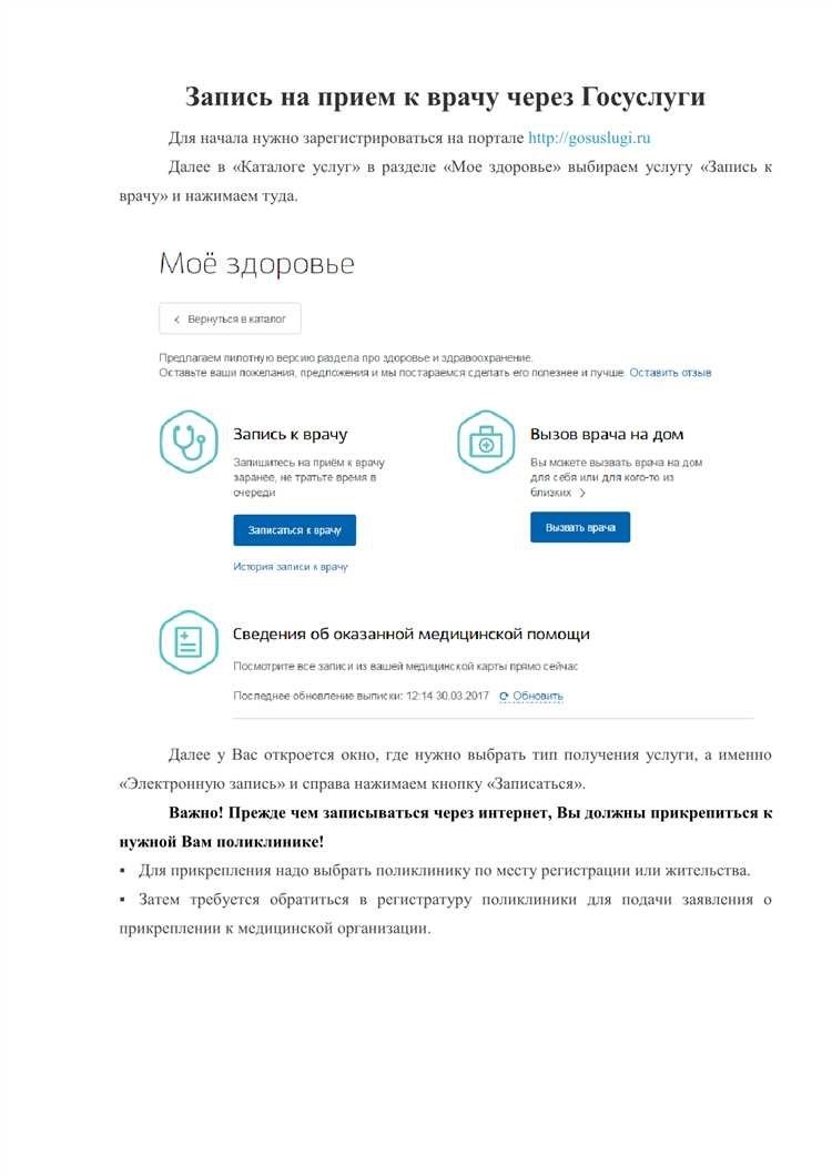 Запись на прием: шаги для регистрации на встречу с медицинским специалистом